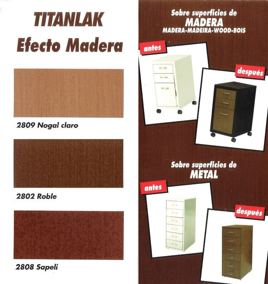 Esmalte Efecto Madera Titanlak Roble 375 ml