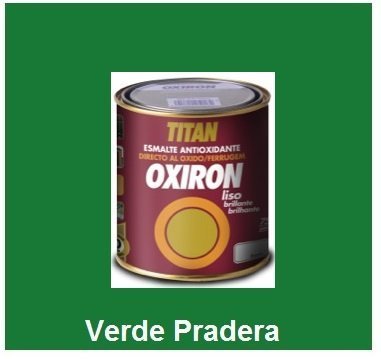 Esmalte Antioxidante OXIRON LISO Verde Pradera 750 ml Brillante