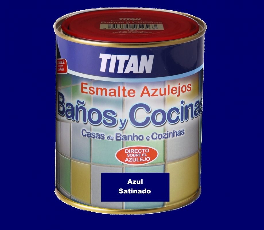 Esmalte Azulejos Titan 750 ml Azul Satinado