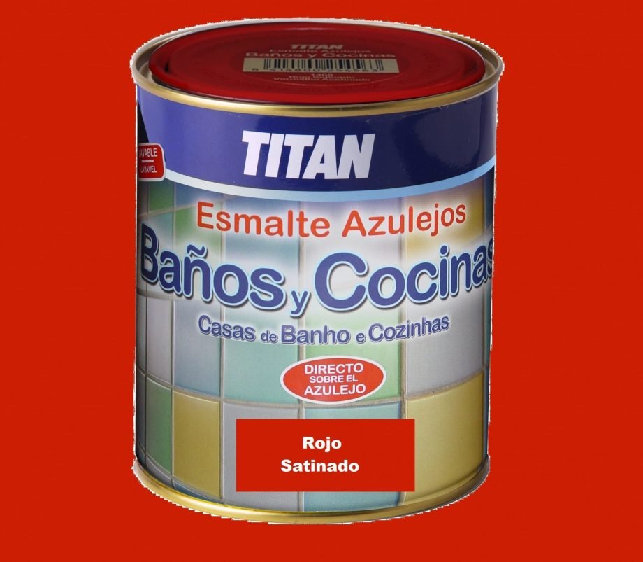 Esmalte Azulejos Titan 750 ml  Rojo Satinado