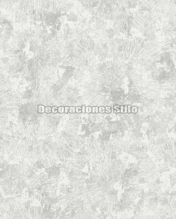 ED652C0 - Papel Pintado Vinílico Gris y Blanco de Flores difuminadas