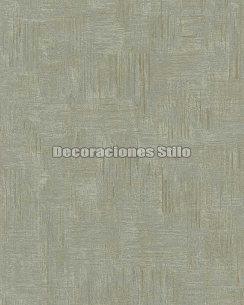 ED803C0 - Papel Pintado Vinílico Verde, Negro y Dorado de Contrapeado