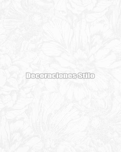 ED821C0 - Papel Pintado Vinílico Blanco, Blanco y Roto de Flores