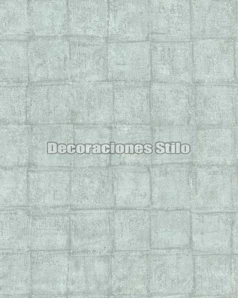 EX630C414 - Papel Pintado Vinílico Verde y Gris de Cuadros