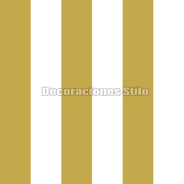 FAM901C260 - Papel Pintado Amarillo y Blanco de Rayas