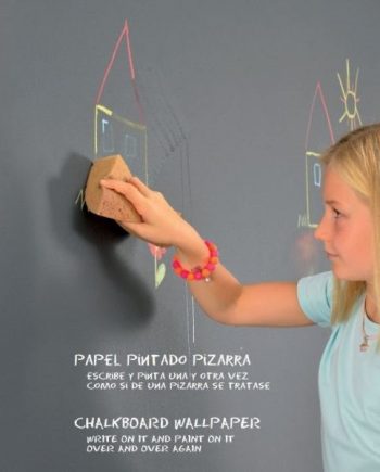 FAM954C169 - Papel Pintado Vinílico Negro de Pizarra