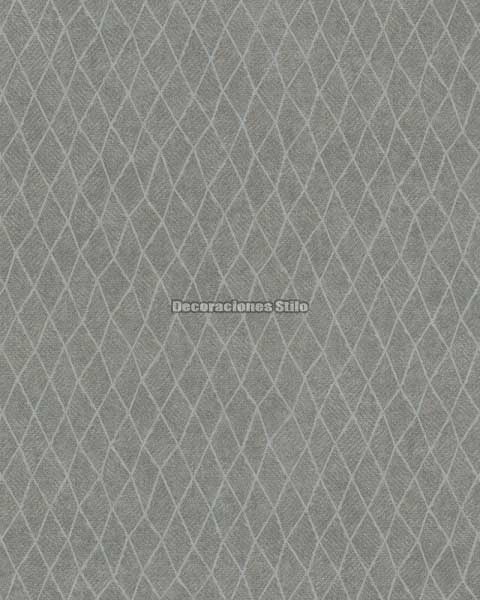 STR506C710 - Papel Pintado Vinílico Gris Rombos