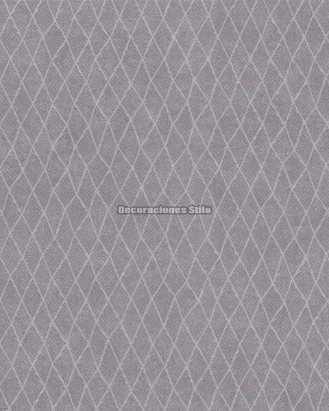 STR506C750 - Papel Pintado Vinílico Gris Rombos