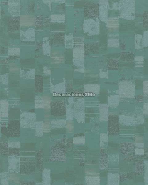 STR506C840 - Papel Pintado Vinílico Verde Geométrico