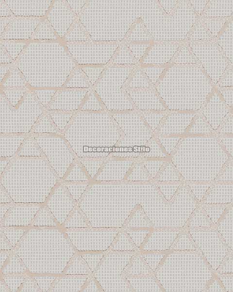STR506C920 - Papel Pintado Vinílico Beige Geométrico