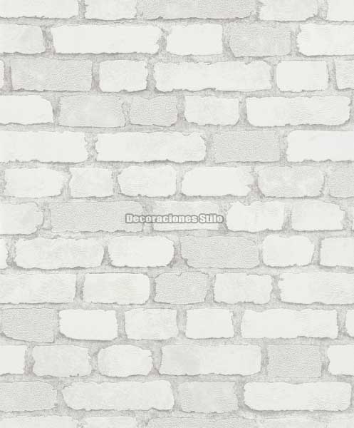 STR958C412 - Papel Pintado Vinílico Blanco Ladrillo