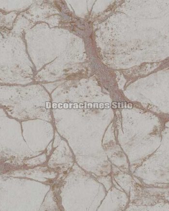 GLA658C510 - Papel Pintado Vinílico Gris, Dorado y Plateado Marmol