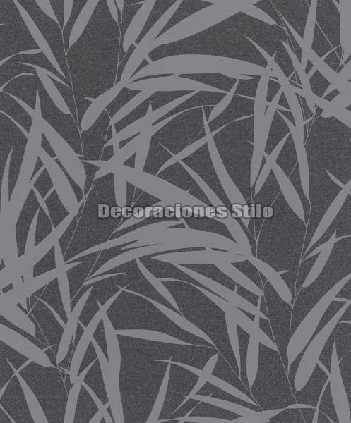 GLA675C320 - Papel Pintado Vinílico Beige y Purpurina Hojas