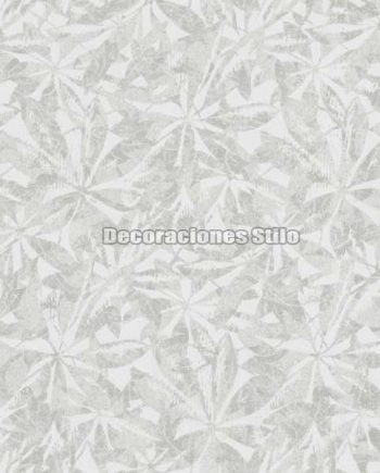 GLA675C830 - Papel Pintado Vinílico Blanco, Blanco y Hueso Flores