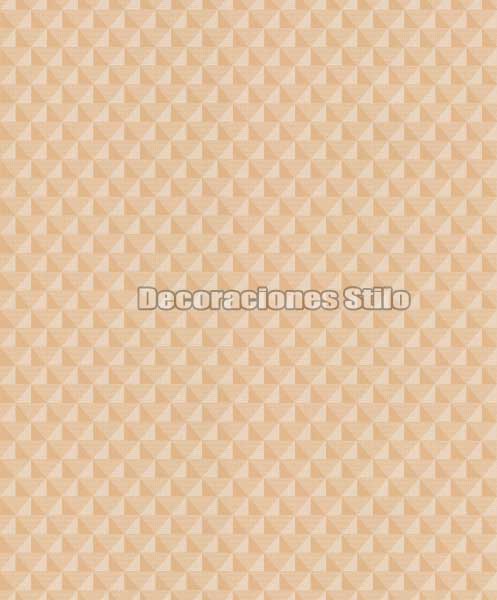MER731C04 - Papel Pintado Amarillo y Beige Triangulo