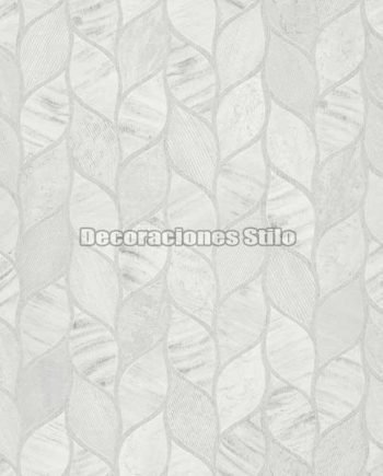 NEO 332C02 - Papel Pintado Vinílico Blanco y Hueso Hojas