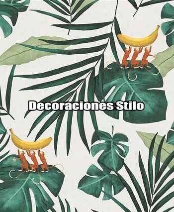 DSBAT153H3072 - Papel Pintado Tropical Multicolor y Beige Animales