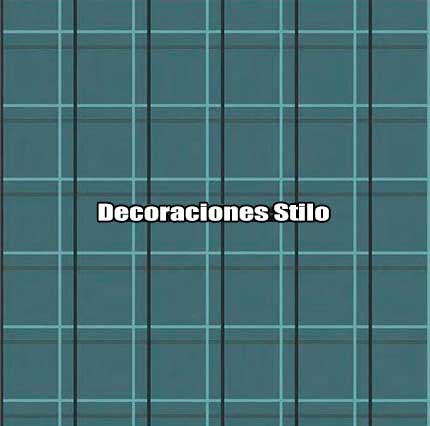 DSBAT153H3077 - Papel Pintado Cuadrados Turquesa, Verde y Negro Geometrico