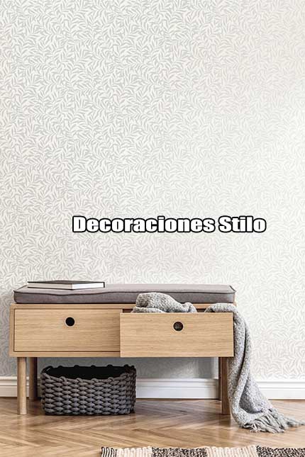 DSARCHM16LU66 - Papel Pintado Blanco, Gris y Plateado - Hojas