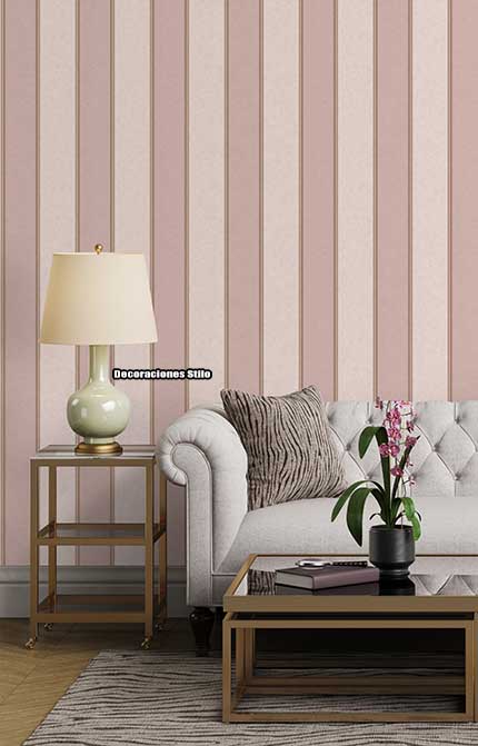 DSARCHM17LU10 - Papel Pintado Rosa - Rayas