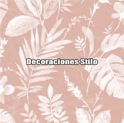 DSARU814L3 - Papel Pintado Hojas Blanco Hueso y Beige