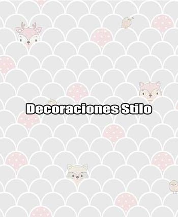 DSBAB161I3018 - Papel Pintado Infantil Rosa, Beige, Blanco Hueso y Marron Circulos