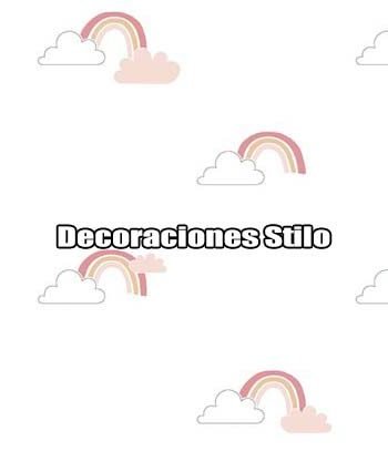 DSBAB161I3033 - Papel Pintado Infantil Rosa, Blanco Roto y Blanco Hueso Estrellas