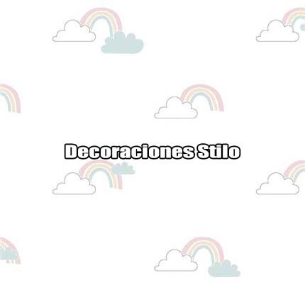 DSBAB161I3034 - Papel Pintado Infantil Verde, Rosa, Beige y Blanco Hueso Estrellas