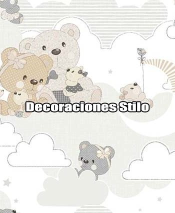 DSBAB161I3036 - Papel Pintado Hojas Beige, Gris y Blanco Hueso