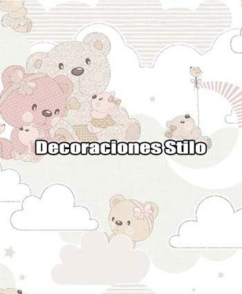 DSBAB161I3038 - Papel Pintado Hojas Rosa, Beige y Blanco Hueso