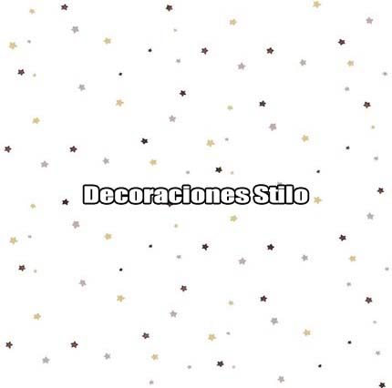 DSBAB161I3045 - Papel Pintado Infantil Beige, Gris, Dorado y Blanco Hueso Circulos