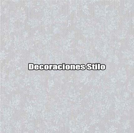 DSBAH224C0 - Papel Pintado Flores Gris y Blanco Roto