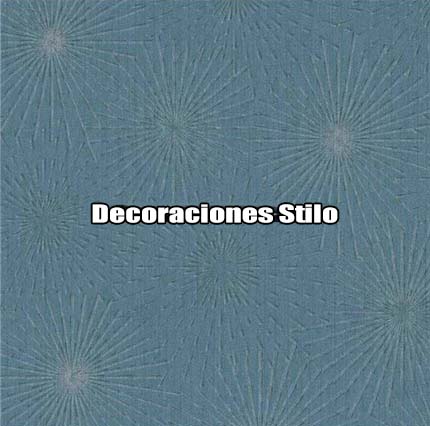 DSBOS388D182 - Papel Pintado Geométrico Plateado y Azul