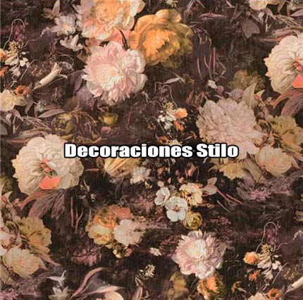 DSBOS388D212 - Papel Pintado Flores Multicolor, Dorado y Marron