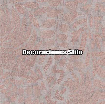 DSBOS388D303 - Papel Pintado Hojas Metalizado y Gris