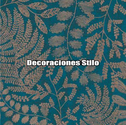DSBOS388D304 - Papel Pintado Hojas Marron y Verde