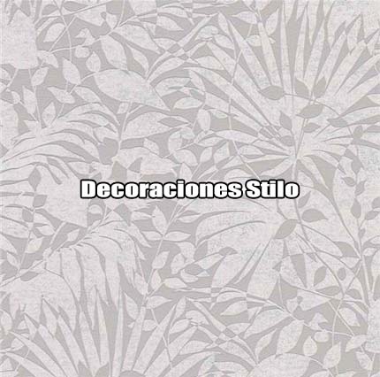 DSBOS388D312 - Papel Pintado Hojas Plateado y Gris