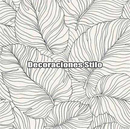 DSELI090C1 - Papel Pintado Hojas Negro y Blanco Roto