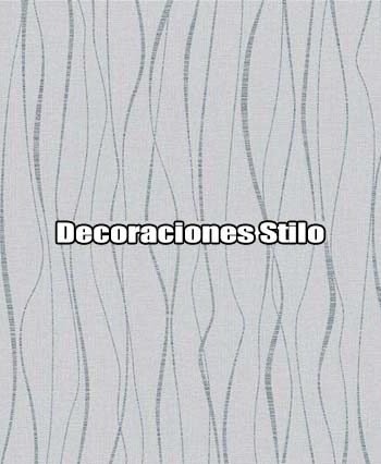 DSETE133C0 - Papel Pintado Geométrico Plateado y Gris Ondas