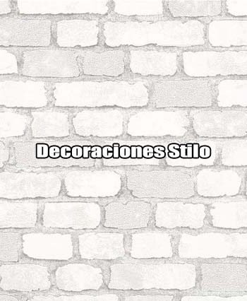 DSETE841C2 - Papel Pintado Imitaciones Blanco Roto, Marron y Beige Ladrillo