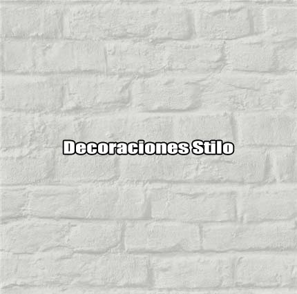 DSEXC416C6 - Papel Pintado Imitaciones Gris y Blanco Roto Ladrillo
