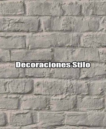 DSEXC416C8 - Papel Pintado Imitaciones Marron, Blanco Roto y Beige Ladrillo