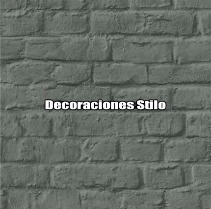 DSEXC417C0 - Papel Pintado Imitaciones Negro y Gris Ladrillo