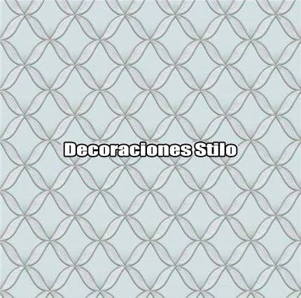 DSFAB221L223 - Papel Pintado Geométrico Gris, Plateado y Azul