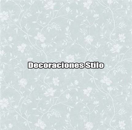 DSHAN190L71 - Papel Pintado Flores Blanco Roto y Verde