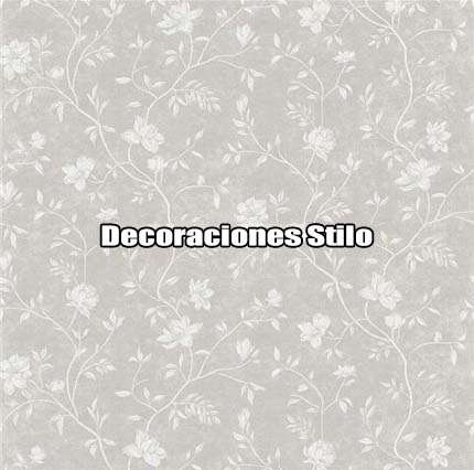 DSHAN190L72 - Papel Pintado Flores Blanco Roto y Marron