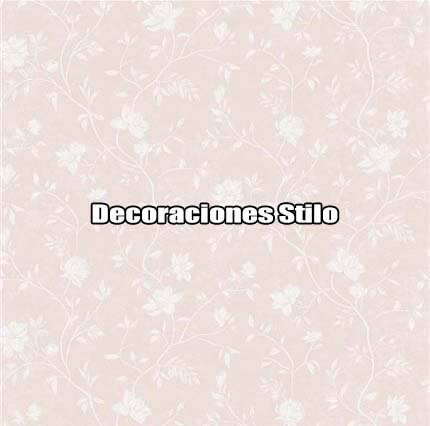 DSHAN190L74 - Papel Pintado Flores Blanco Roto y Rosa