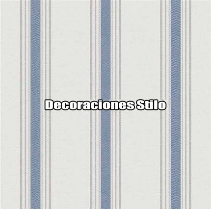 DSHAN190L92 - Papel Pintado Rayas Azul, Marron y Beige