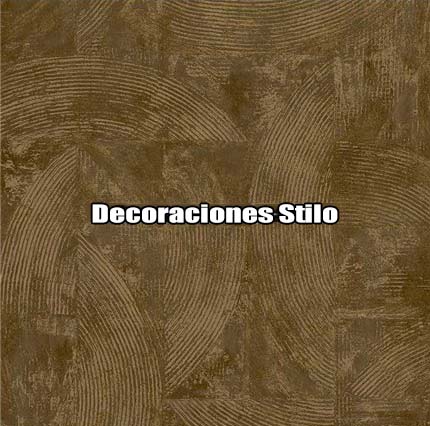DSINS610C4 - Papel Pintado Geométrico Marron, Dorado y Brillo