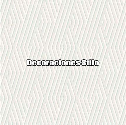 DSKUBKU9C4709 - Papel Pintado Geométrico Gris, Blanco Roto y Blanco Hueso